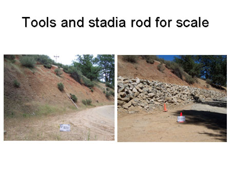 Use tools or items to indicate scale